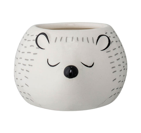 BLOOMINGVILLE MINI - White Hedgehog Stoneware Jar